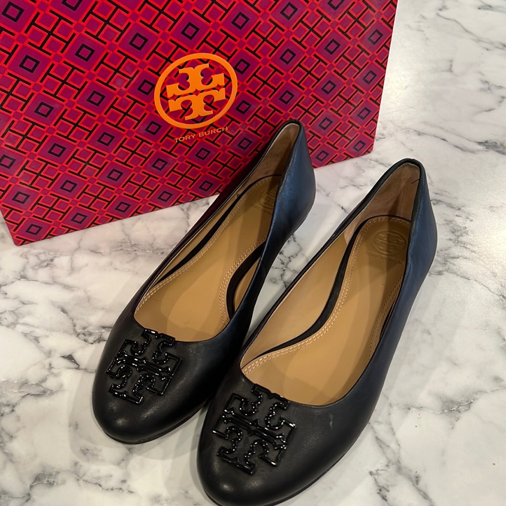 Tory Burch black flats size womens 7.5